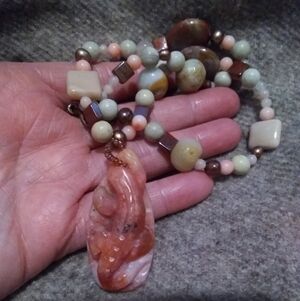 Stone Salamander Necklace